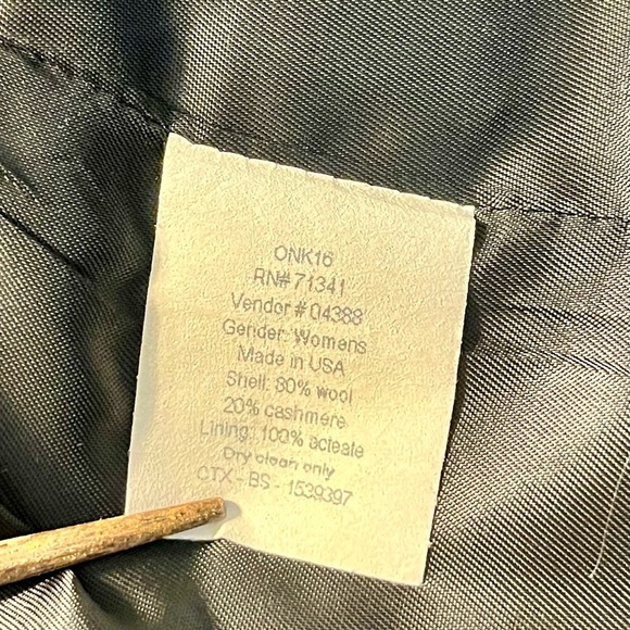 L.L. Bean Jacket Womens SZ 8 Charcoal Gray Wool Cashmere Blend Blazer Cl… - Picture 3 of 11